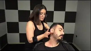 ASMR Beautiful Lady Head Massage, Face Massage, Body Massage