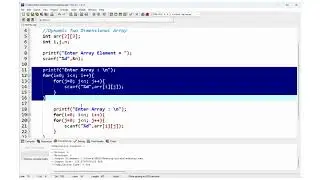 Dynamic Two dimensional array in C Programming with example| How to create 2D array dynamically in C