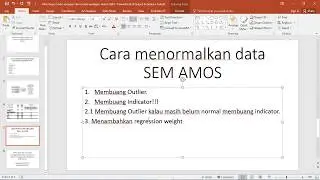 Learn SEM Amos eps 5 how to normalize data or make data fit the model