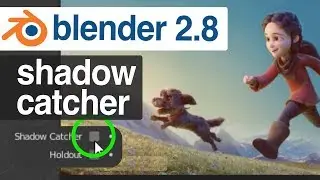 Blender 2.8 Transparent Shadow [Blender Shadow Catcher in Cycles]