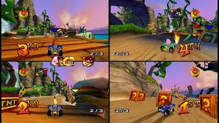 Crash Nitro Kart Gamecube 4 player Netplay 60fps