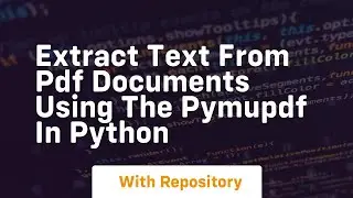 Extract text from pdf documents using the pymupdf in python