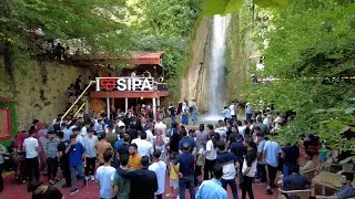 العراقيون يهربون من الحر و يقضون أوقاتهم في شلالات كوردستان | Walking tour in 4K Akre city Kurdistan