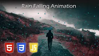 Rain Falling Down Animation Effect with HTML, CSS and JavaScript