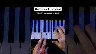 Change you’re midi keyboard to drums  #tutorial #lessons #drum #drumteacher #fingerdrumming #tips