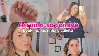 GRWM ❣️ arrume-se comigo para sair ✨Cabelo, Maquiagem e Look