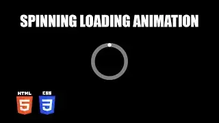 Spinning Loading Animation | HTML & CSS Tutorial