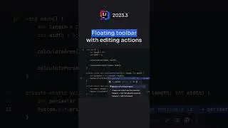 IntelliJ IDEA 2023 3 – Floating toolbar with editing actions