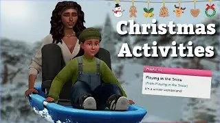 winterfest, building snowmen, & skiing ~ christmas activities in The Sims 4