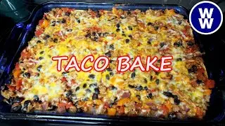 EASY Taco Bake Casserole🌮🧀 WW Friendly | Lightened Up Recipe |Weight Watchers-With Calories & Macros