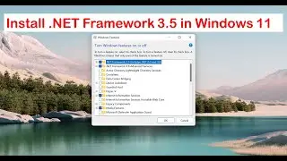 Windows 11: How to Install .NET Framework 3.5 Includes .NET 2.0 and 3.0