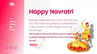 Happy Navratri | A Responsive Webpage Using HTML CSS