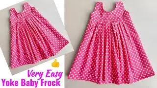 Yoke Baby Frock cutting and stitching | Baby Frock cutting and stitching