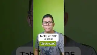 de tablas en PDF a excel #excel #exceltips #android #windows #tecnologia #tips #tutorial