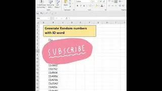 Generate Random IDs in Excel #shortfeed #mexcel #excel #excelformula #excelsolutions