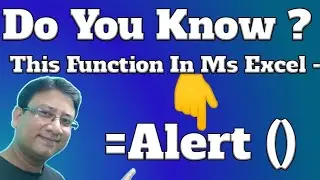 🔥How To Create Popup Function In Excel | Popup Text Message | 🤔POPUP Formula