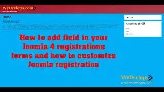 How to add a field in your Joomla 4 registrations forms and how to customize Joomla registration