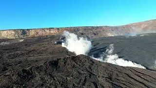 USGS helicopter flight over Kīlauea volcano eruption on June 22, 2023