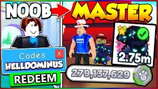 Noob To Master Codes In Pet Simulator X Roblox! FREE Domortuus Astra!