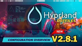 HYPRLAND with dotfiles 2.8.1. With HYPRLOCK, HYPRIDLE and updated WELCOME App