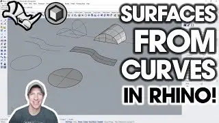 How to Create SURFACES from Curves and Edges in Rhino!