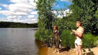 Fishing for bream on the feeder. Lembolovskaya the lake. First catch.