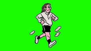 running boy green screen free video animation