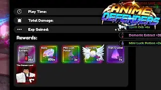 How To Get New Secret Demon Lord Portal Unit In Anime Defenders Update 4!