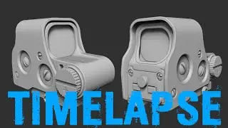 Weapon Sight Highpoly Modeling Timelapse