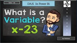 #powerbi #dax #variable #dax #what are Variables# #dax #create #variables (Video - 60)