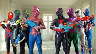 SUPERHERO's Story || TEAM SPIDER-MAN NERF GUN and BOXING with BADGUY TEAM...? ( Funny, Live Action )