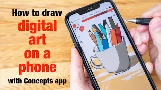 How to draw on a phone with Concepts app