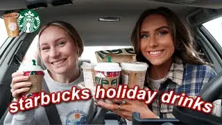 TRYING STARBUCKS HOLIDAY DRINKS + TREATS 2021 | taste test