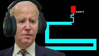 biden plays scary maze game