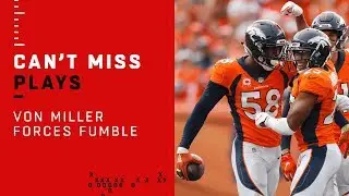 Von Miller Rips Ball from Chris Carson Like Its Nothing