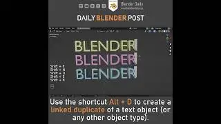 Linked Text Objects in Blender