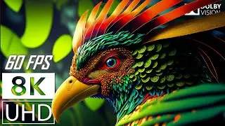 8K UHD 60FPS DOLBY VISION - COLORFUL WORLD ANIMALS - ANIMALS SOUNDS