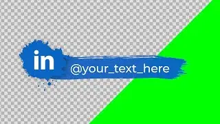 LinkedIn Lower Third Animation | green screen, transparent background