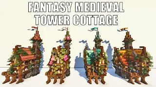 Minecraft Medieval Tower House | Fantasy Tower Cottage Build Tutorial