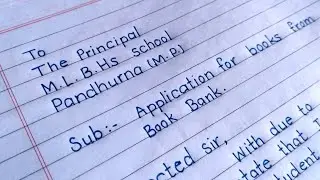 Application for books // application //handwriting //Application for book bank // book bank letter