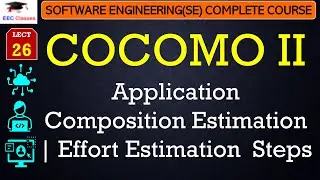 L26: COCOMO II Application Composition Estimation | Effort Estimation  Steps | Software Engineering