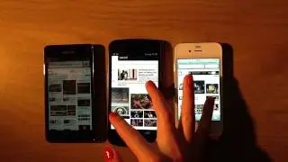 Samsung Galaxy S2, Samsung Nexus, iPhone 4s - browser scrolling comparison