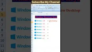 Windows Shortcut keys in Computer 🤗🖤👍 #shortcutkeys #windows #keys #shorts