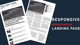 Newspaper Landing Page | Responsive | HTML & CSS