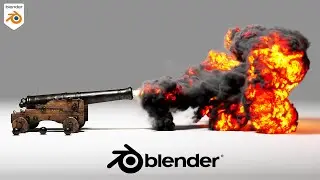 Quick EmberGen blender Tutorial | cannon explosion & fire