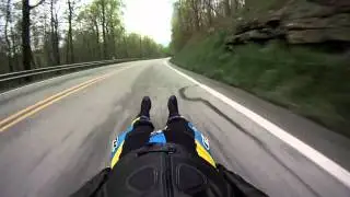 Street luge crash at 68 mph!