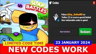 *NEW CODES* [🖥️ADMIN!] Slap Battles👏 ROBLOX LIMITED CODES TIME | JANUARY 23, 2024