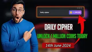 Unlock 1 Million Coins Todays | Hamster Kombat Daily Cipher Morse Code! 14 June 2024 Task Reward