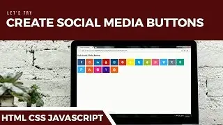 HTML - How To Make Social Media Button Using HTML dan CSS