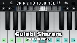 GULABI SHARARA (from Viral Girl Dance) - Piano Tutorial